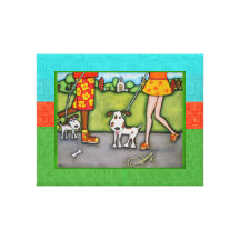 Anda o impressão 1 das canvas da galeria do cão de impressão de canvas esticadas