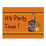 Animais selvagens, é PartyTime! - Personalizado Cartão Postal