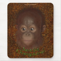 Animal-apoio Mousepad da cara do orangotango do be