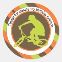 Aniversário Biking extremo Adesivos
