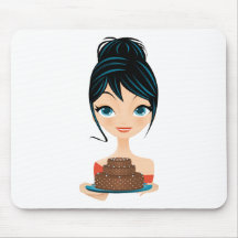 aniversário da menina mousepads