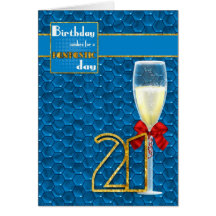 Aniversário de 21 anos - cartão de aniversário geo