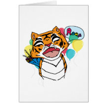 Aniversário do tigre cartão