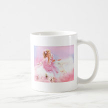 Anjo cor-de-rosa no jogo caneca