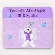 Anjo da neve com mensagem do professor tapetes para ratos