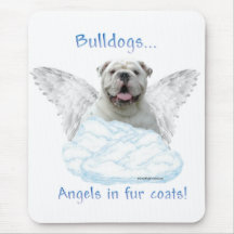 Anjo do buldogue mousepad
