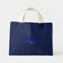 Anna (borboleta azul) bolsas para compras