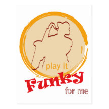 ansichtkaart - play it FUNKY for me Wens Kaart