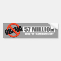 Anti-Obama - 57 milhões votados para o experiente Adesivo