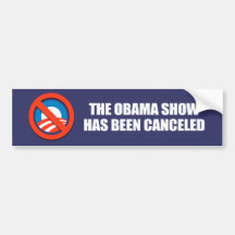 Anti-Obama - a mostra de obama foi cancelada Adesivo