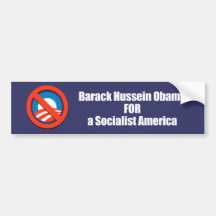 Anti-Obama - barack hussein obama para um socialis Adesivos