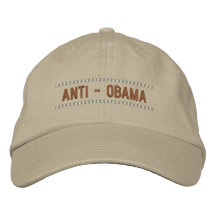 Anti-Obama - chapéu bordado Bonés