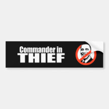 Anti-Obama - comandante no ladrão 2 Adesivo