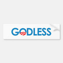 Anti-Obama - GODLESS Adesivos