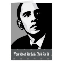 Anti-Obama - modelo do cartão