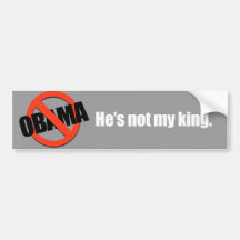Anti-Obama - não é meu rei Adesivos