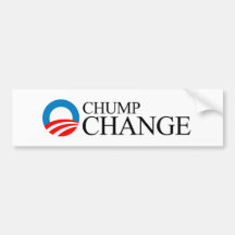 Anti-Obama - preto da mudança do Chump Adesivos