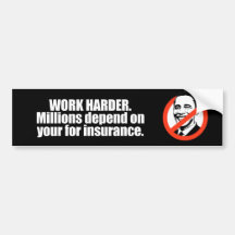 Anti-Obama - trabalho mais duramente. os milliions Adesivo