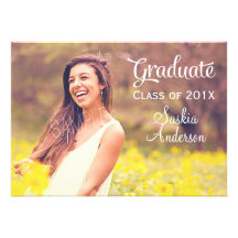 Anúncio feito sob encomenda da graduação da foto convite personalizados