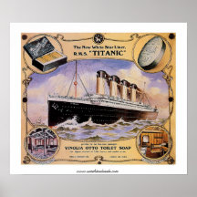 Anúncio titânico do sabão do vintage do RMS Poster