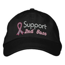 Apoie a ?a base - cancro da mama bonés bordados