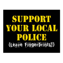 Apoie sua polícia local cartoes postais