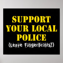 Apoie sua polícia local posteres