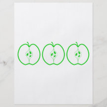 Apple branco e verde meio panfleto personalizado