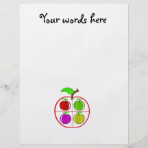 Apple dentro da maçã panfletos coloridos