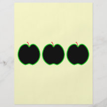 Apple preto, vermelho e verde projeta panfleto personalizados