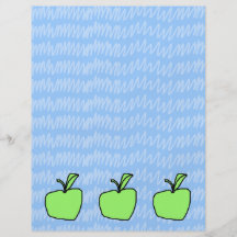 Apple verde com fundo modelado panfleto personalizado