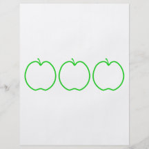 Apple verde esboça panfletos personalizado