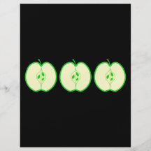 Apple verde meio panfleto coloridos