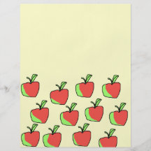 Apple vermelho e verde modela panfletos personalizados