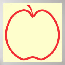 Apple vermelho esboça impressão
