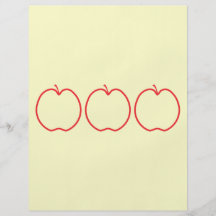 Apple vermelho esboça panfletos