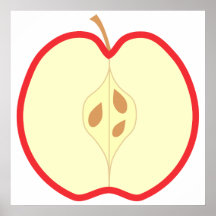 Apple vermelho meio posters