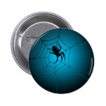 Aranha preta do Dia das Bruxas na Web Boton