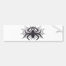 Aranha preta na Web Adesivo