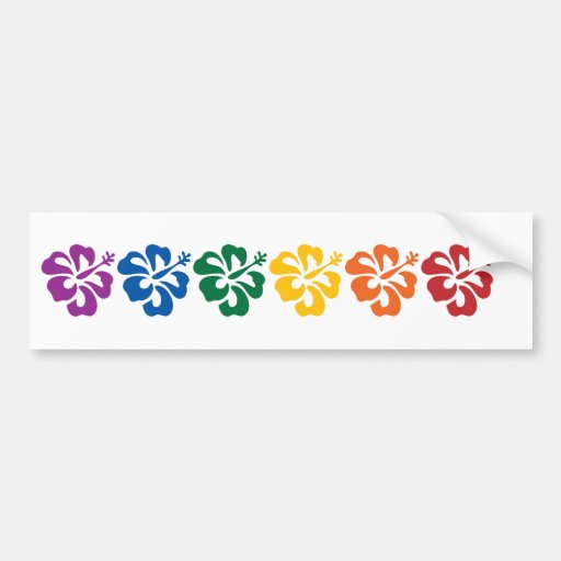 Arco-íris havaiano adesivo
