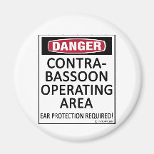 Área de funcionamento Contrabassoon Imã De Refrigerador