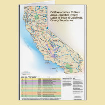 Áreas de cultura indianas de Califórnia - Notecard postais