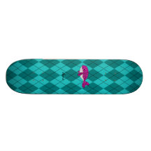 Argyle cor-de-rosa conhecido personalizado da bale skate boards
