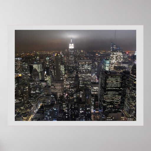 Arquitectura da cidade do poster de New York Manha