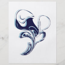 Arte abstracta bonito #001 panfleto personalizados