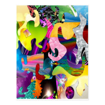 Arte abstracta cartoes postais