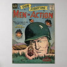 Arte cómica da época dourada - homens da ação poster