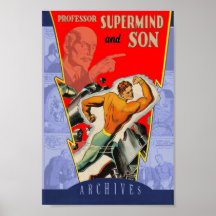 Arte cómica da época dourada - Supermind Impressão