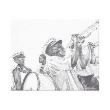 Arte da parede da banda filarmónica de Treme Impressão De Canvas Esticada