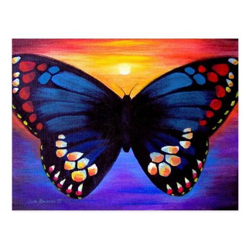 Arte da pintura da borboleta - multi cartão postal